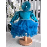 Cumpara ieftin Rochita botez Anne albastra - DPH24