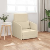 VidaXL Sofa Pat 2 &icirc;n 1 Crem 65x80x83 cm Țesătură