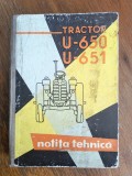Notita tehnica Tractor U 650, U 651 - UTB 1964 / R2F