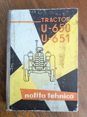 Notita tehnica Tractor U 650, U 651 - UTB 1964 / R2F