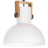 Cumpara ieftin Lampă suspendată industrială 25 W alb 42 cm, mango E27, rotund
