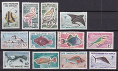 Somalia Franceza 1959 fauna MI 320-331 MNH ww80