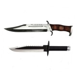 Cumpara ieftin Set Cutit Vanatoare IdeallStore Rambo III, Baioneta 42cm, Otel 440C, Teaca Piele