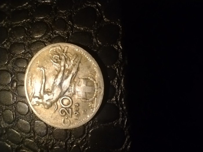 Moneda 20 centisime 1914 /italia