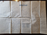 HST PM158 Harta orașului Zalău desenată de m&acirc;nă pe h&acirc;rtie de calc, 1940