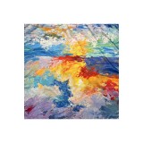 Esarfa patrata N dama, Dacali, portocaliu, 70x70 cm