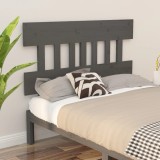 Cumpara ieftin Tăblie de pat, gri, 203,5x3x81 cm, lemn masiv de pin