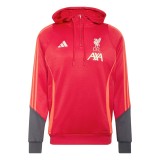 FC Liverpool hanorac de bărbați cu glugă Track red - L