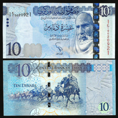 Libia 2015 - 10 dinar UNC foto