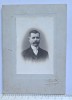Portret bărbat &ndash; Cabinet card Oppelt, Bucuresci c.1900 &ndash; blind-stamp atelier
