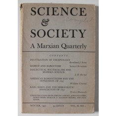 SCIENCE and SOCIETY , A MARXIAN QUARTERLY , NO. 1 , WINTER , 1937