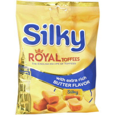 Caramele Silky Royal Toffees, 175 g, Dulciuri Silky Royal Toffees, Caramele la 175 g, Caramele Dulci Silky, Caramele Punga Copii, Caramele Grecesti, D foto