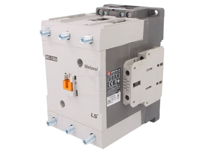 Contactor 3P NO 24VDC, 130A