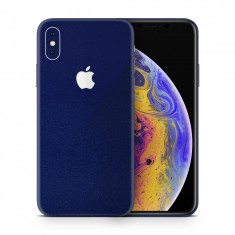 Skin Apple iPhone X (set 2 folii) DEEP BLUE METALIC foto
