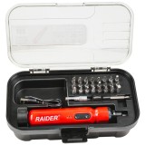 Surubelnita electrica Raider 3.6V 1,5Ah cu 26 accesorii si cutie