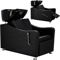 Scafa coafor Malachi pentru salonul de coafură și frizerie cu bol ceramic mobil armătură baterie si cască