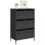 VidaXL Dulap &icirc;nalt, negru, 68x39x101,5 cm, oțel
