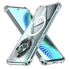Husa Honor Magic6 Lite Techsuit Shockproof Clear Silicone MagSafe, transparenta foto