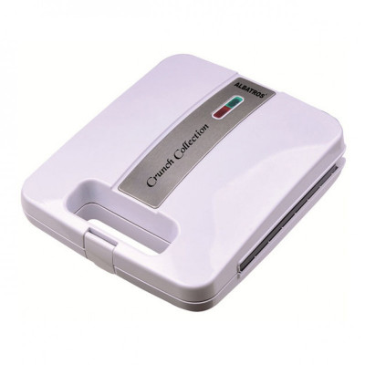 Sandwich maker Albatros, 1200 W, 4 sandwich-uri, placi antiaderente, Alb foto