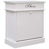 VidaXL Pantofar, alb, 50 x 28 x 58 cm, lemn de paulownia 284085