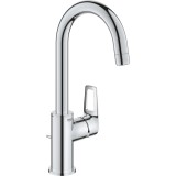 Baterie lavoar Grohe Bauloop 23763001, 3/8&amp;#039;&amp;#039;, monocomanda, marimea L, pivotanta, Crom