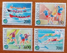 FOROYAR/FEROE(Teritoriu Danez)-&amp;#039;SPORTURI DIVERSE&amp;#039;&amp;#039;-4val.-MNH-NESTAMP foto