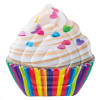 Saltea gonflabila Intex Cupcake multicolor, 1.42m x 1.35m