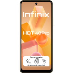 Telefon mobil Infinix Hot 40 Pro 4G, 256GB, 8GB RAM, Dual SIM, Horizon Gold