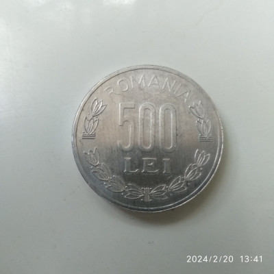 -Y- MONEDA ROMANIA 500 LEI 2000 AUNC foto