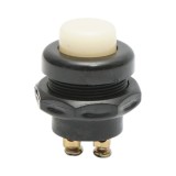 Buton pornire 12V/10A&ndash;24V/5A alb cu 2 pini universal