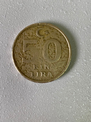 Moneda 50000 lire - 50 bin lira - 1998 - Turcia - KM 1056 (65) foto