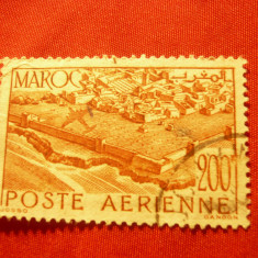 Timbru Maroc colonie franceza 1947 Posta Aeriana ,val. 200 fr stampilat