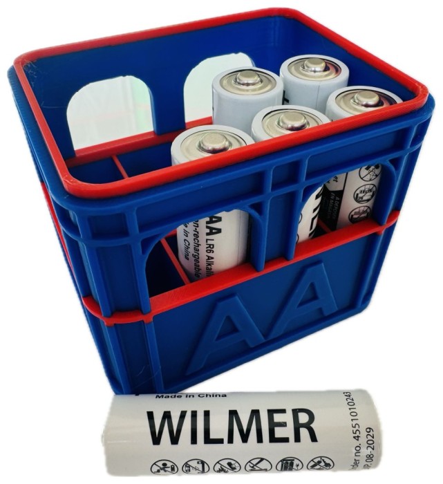 Organizator Baterii AA - Albastru