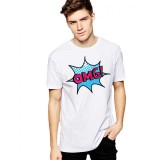 Tricou barbati alb - OMG - S