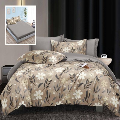 Lenjerie pat dublu,bumbac satinat,6 piese,cearceaf normal 230x250cm, cearceaf pilota 200x230cm, 2 fete de perna 50x70, 2 fete de perna 70x70-LEC13 foto