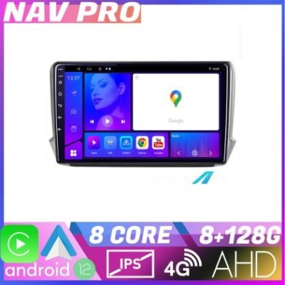 Navigatie Peugeot 208/2008 KIT PSA EDOTEC-LITE Android Ecran 720P Octa Core 8 128 Carplay CarStore Technology foto