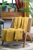 Cumpara ieftin Patura Coline 180x220cm, Culoare Mustar, 100% Bumbac