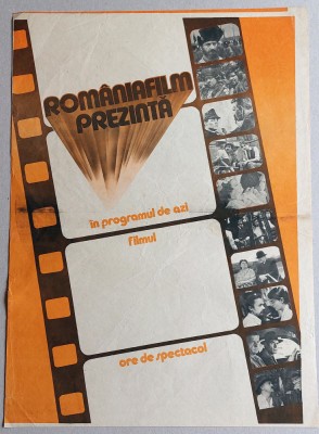Afis de film romanesc, Rom&amp;acirc;niafilm prezintă, cinema anii 80, Epoca de Aur foto