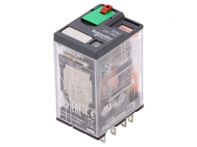 Releu Electromagnetic DPDT 230VAC 12A foto