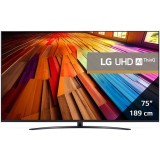 Televizor LG LED 75UT81003LA, 189 cm, Smart, 4K Ultra HD, Clasa F (Model 2024), 190 cm