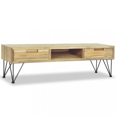Comoda TV, 120 x 35 x 35 cm, lemn masiv de tec