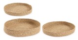 Cumpara ieftin Set 3 tavi decorative iarba mare natur Felicia &Oslash;30x3h; &oslash;35x5h; &oslash;40x7h