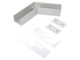 Conector TOPMET 120 grade, Aluminiu Anodat Argintiu pentru Profile LED VARIO30