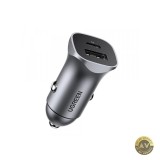 Incarcator Auto UGREEN CD130 24W 3A 1 x USB-A - 1 x USB-C Gri