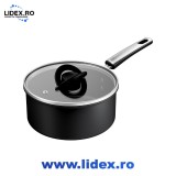 Cratita cu capac TEFAL Excellence+ G3282453, 2.7l, 20 cm, aluminiu, negru