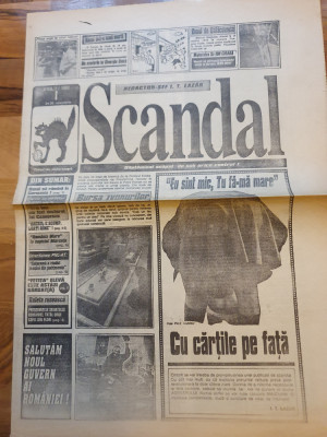 ziarul scandal 24-30 noiembrie 1992-anul 1,nr.1-prima aparitie a ziarului foto