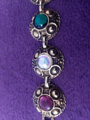 Bratara aurie cu pietre,bratara vintage superba,bijuterie vintage deosebita foto