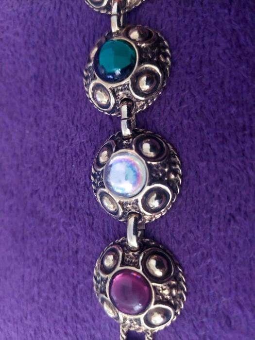 Bratara aurie cu pietre,bratara vintage superba,bijuterie vintage deosebita