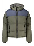 Geaca bomber barbati, cu 2 buzunare exterioare, cu gluga, logo, verde, M, 2XL, L, XL