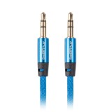 Cablu 3.5st t-t 1m aurit albastru Landberg